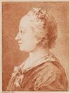 CHARLES ESCHARD (Caen 1748-1810 Paris) Two red chalk portrait drawings.